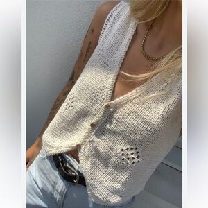 Pull&Bear Crochet Waistcoat